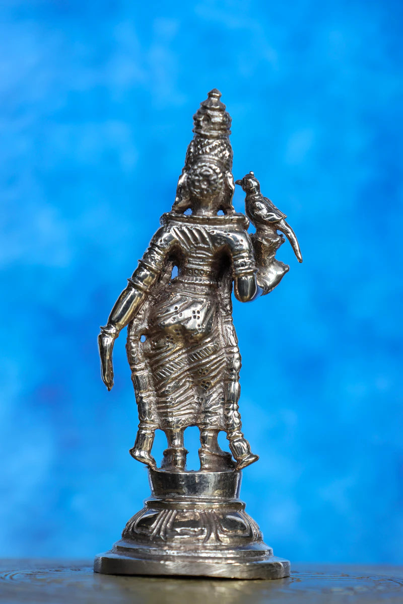 4″ Madurai Meenakshi Devi Idol | Handcrafted Panchaloha