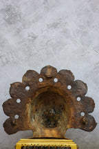 10″ Panchurali Mask | Handcrafted Brass | Antique Brown Finish — view 4