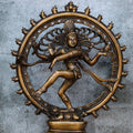 13″ Nataraja wirh Double Arch | Handcrafted Brass | Antique Polish Finish