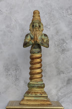 17″ Divine Patanjali | Handcrafted Brass | Antique Green Finish