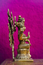 7″ Divine Lakshmi with Tree | Handcrafted Brass