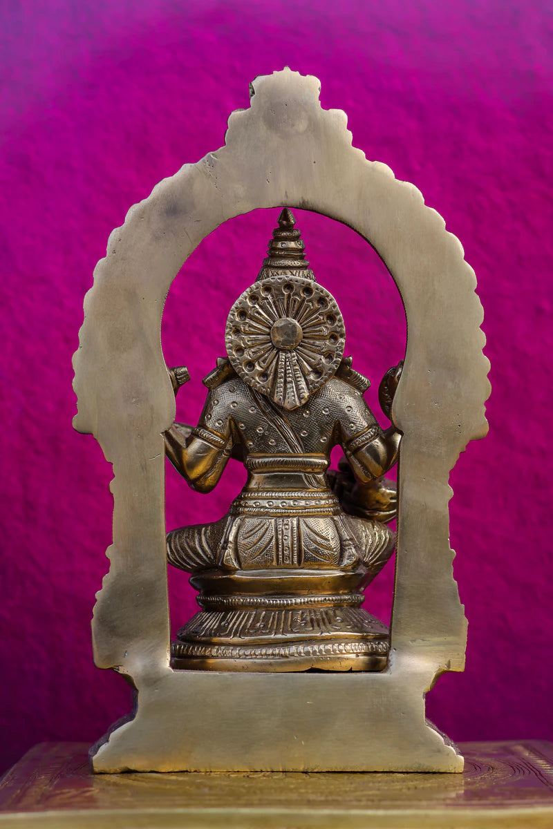 8″ Saraswathi with Arch | Handcrafted Brass | Fine Work (Copy)