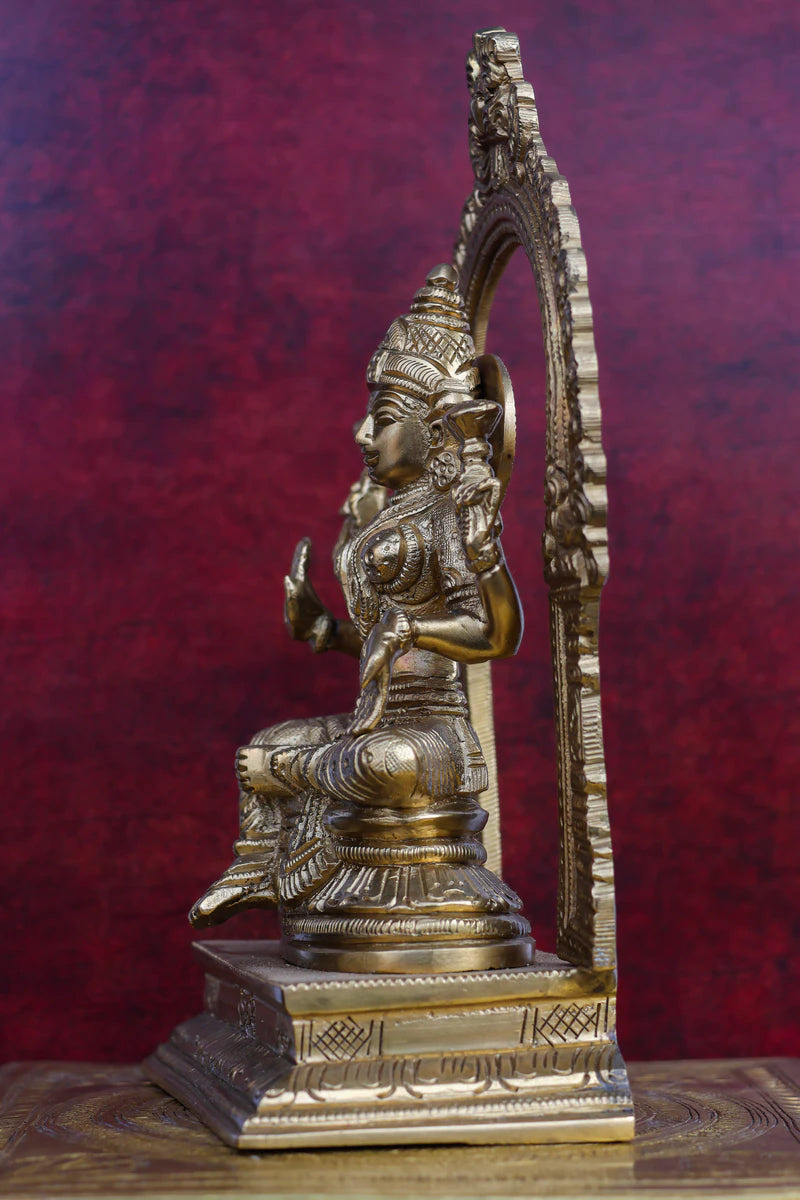 8″ Lakshmi with Arch | Handcrafted Brass | Fine Work (Copy)