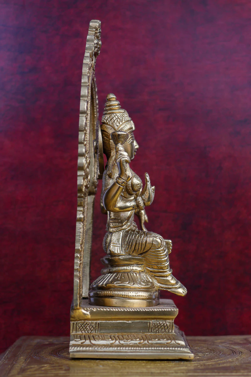 8″ Lakshmi with Arch | Handcrafted Brass | Fine Work (Copy)