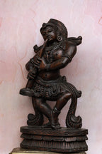 18″ Graceful Music Lady Wall Panel for Home Décor | Handcrafted Wood Carving