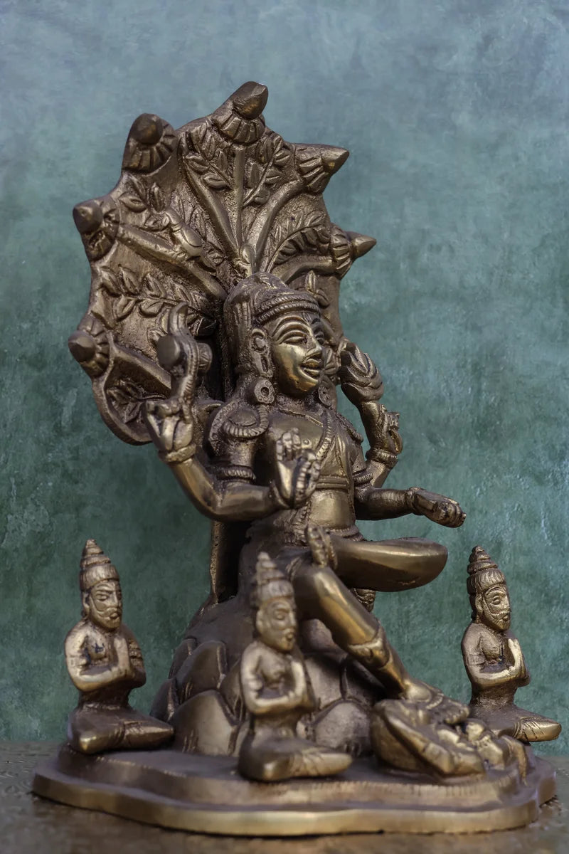 8″ Divine Dakshinamoorthy | Handcrafted Brass