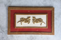 Brass Twin Cow Frame for Home Décor & Pooja | Handcrafted Brass Art Frame