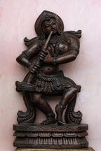 18″ Graceful Music Lady Wall Panel for Home Décor | Handcrafted Wood Carving