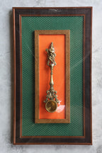 Brass Krishna Spoon Frame for Home Décor & Gifting | Handcrafted Brass Art Frame