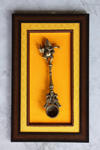 Brass Ganesha Spoon Frame for Home Décor & Gifting | Handcrafted Brass Art Frame