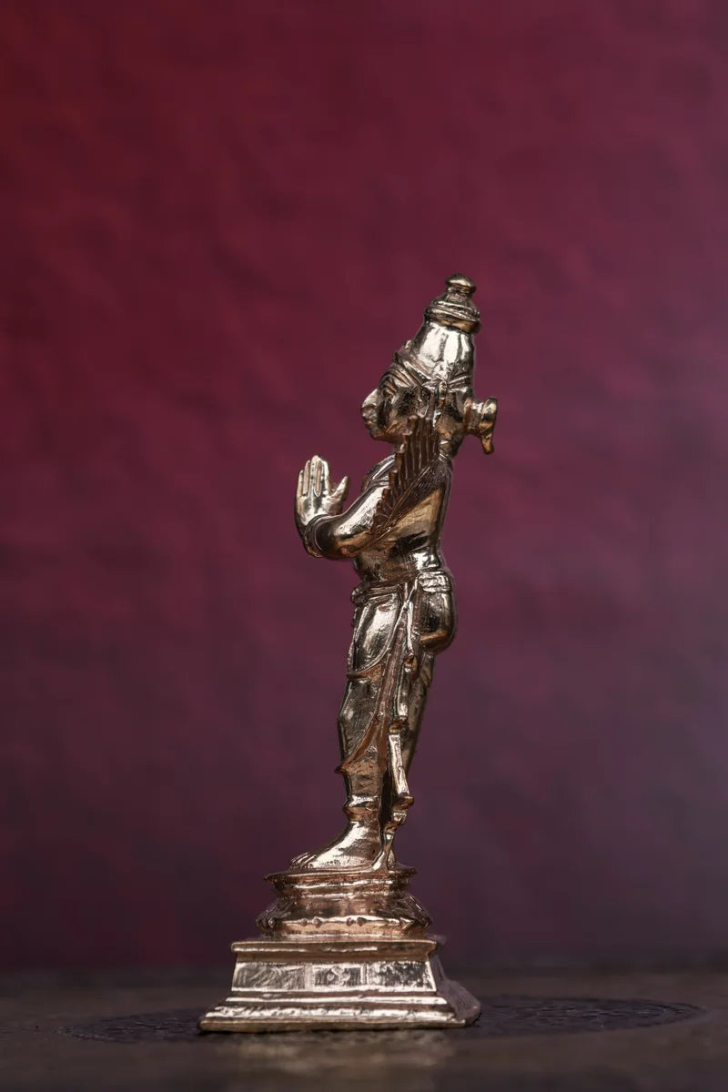 4″ Standing Garuda in Anjali Mudra | Handcrafted Panchaloha