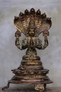 10″ Divine Patanjali | Handcrafted Brass | Antique Brown Finish