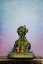 7″ Sacred Nandhi | Handcrafted Brass | Antique Green Finish