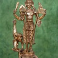 5.5″ Lord Murugan with Vel & Peacock | Handcrafted Panchaloha