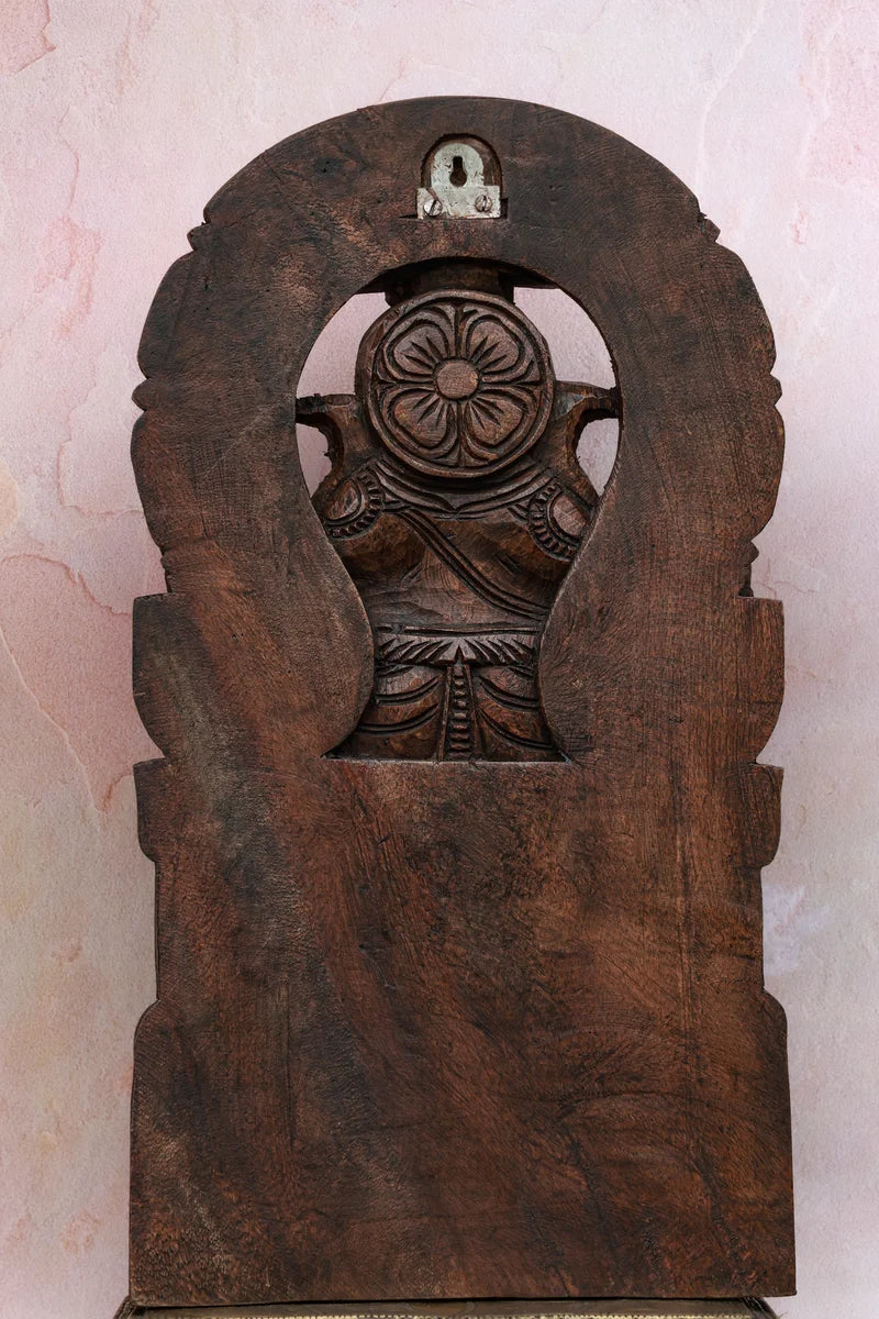 18″ Majestic Ganesha Idol for Pooja & Home Décor | Handcrafted Wood Carving