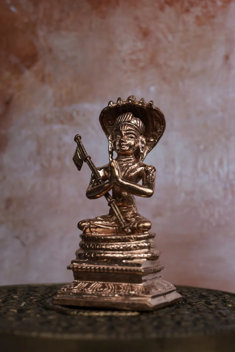 3″ Manavala Mamunigal Idol for Pooja &amp; Home Décor | Handcrafted Panchaloha | Polished Finish