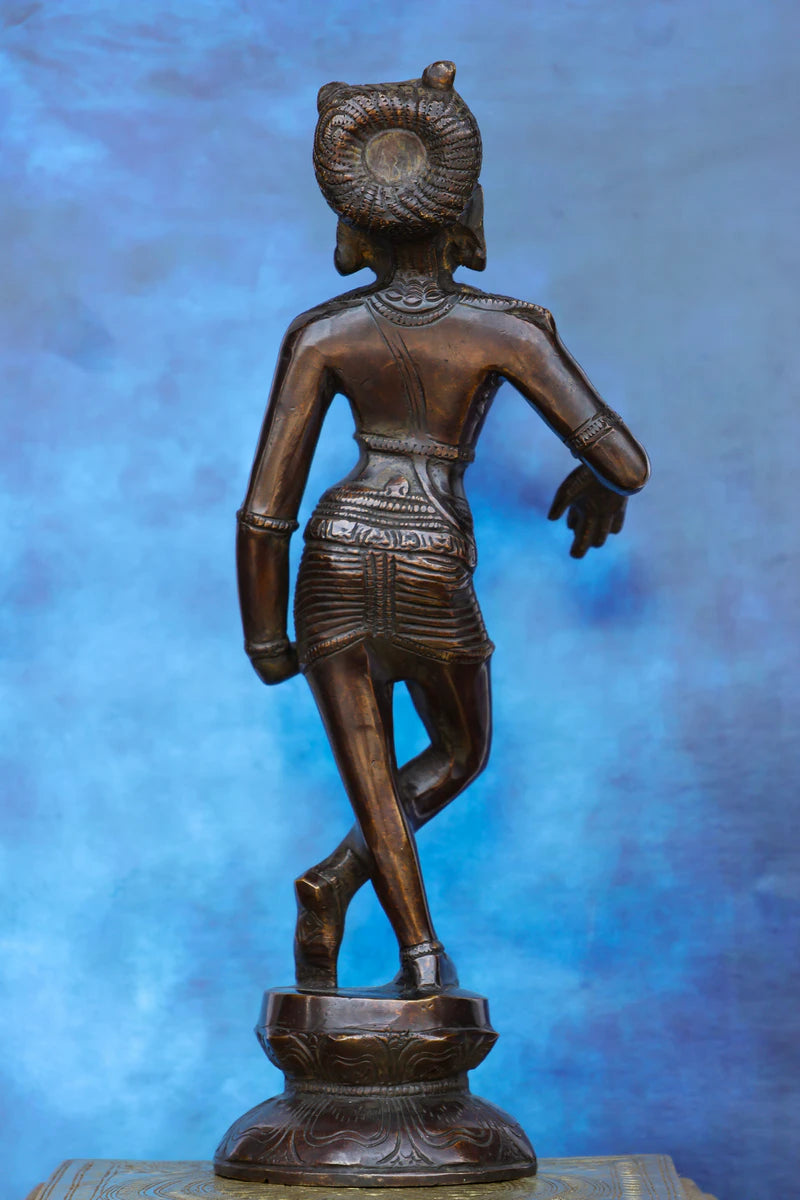 11″ Rishabadevar | Handcrafted Brass | Antique Brown Finish