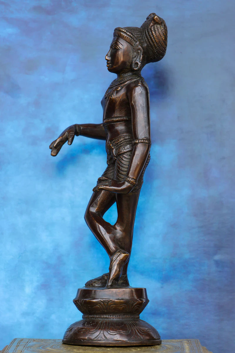 11″ Rishabadevar | Handcrafted Brass | Antique Brown Finish