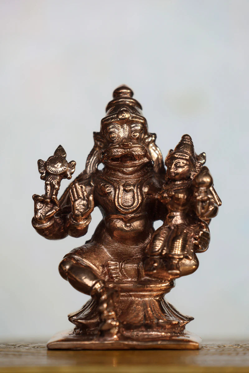 2.5″ Lakshmi Narasimar Idol | Handcrafted Panchaloha