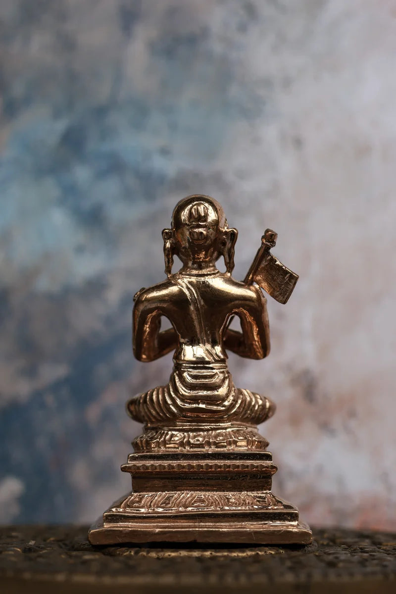 2.5″ Sri Ramanujar Idol for Pooja &amp; Home Décor | Handcrafted Panchaloha | Polished Finish