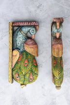12″ Artistic Peacock Wall Brackets for Home Décor | Handcrafted Wood Carving (Copy)