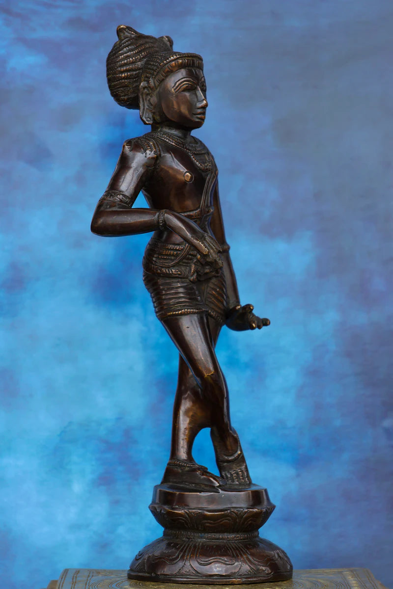 11″ Rishabadevar | Handcrafted Brass | Antique Brown Finish