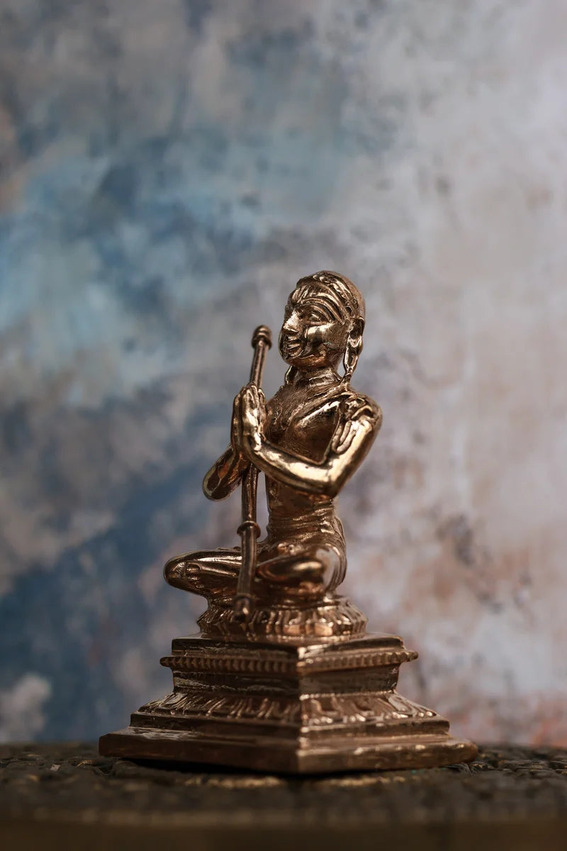 2.5″ Sri Ramanujar Idol for Pooja &amp; Home Décor | Handcrafted Panchaloha | Polished Finish