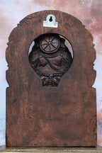 12″ Majestic Ganesha with Arch Wall Hanging for Pooja & Home Décor | Handcrafted Wood Carving