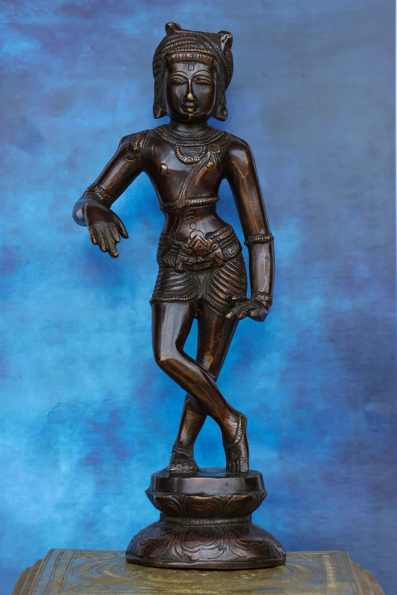 11″ Rishabadevar | Handcrafted Brass | Antique Brown Finish