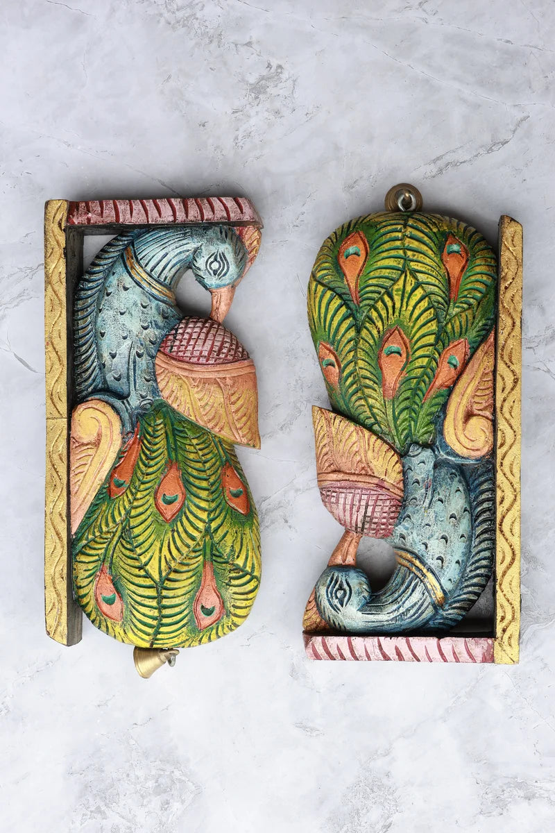 12″ Artistic Peacock Wall Brackets for Home Décor | Handcrafted Wood Carving (Copy)