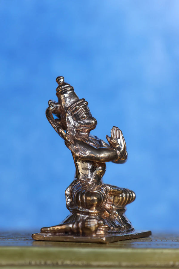 2.5″ Sitting Hanuman in Anjali Mudra | Handcrafted Panchaloha dimensions