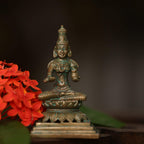 4″ Graceful Annapoorani Idol | Handcrafted Panchaloha | Green Patina