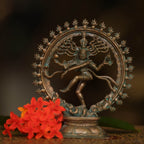 6″ Nataraja - Dancing Lord Shiva  | Handcrafted Panchaloha | Green Patina