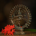 6″ Nataraja - Dancing Lord Shiva  | Handcrafted Panchaloha | Green Patina