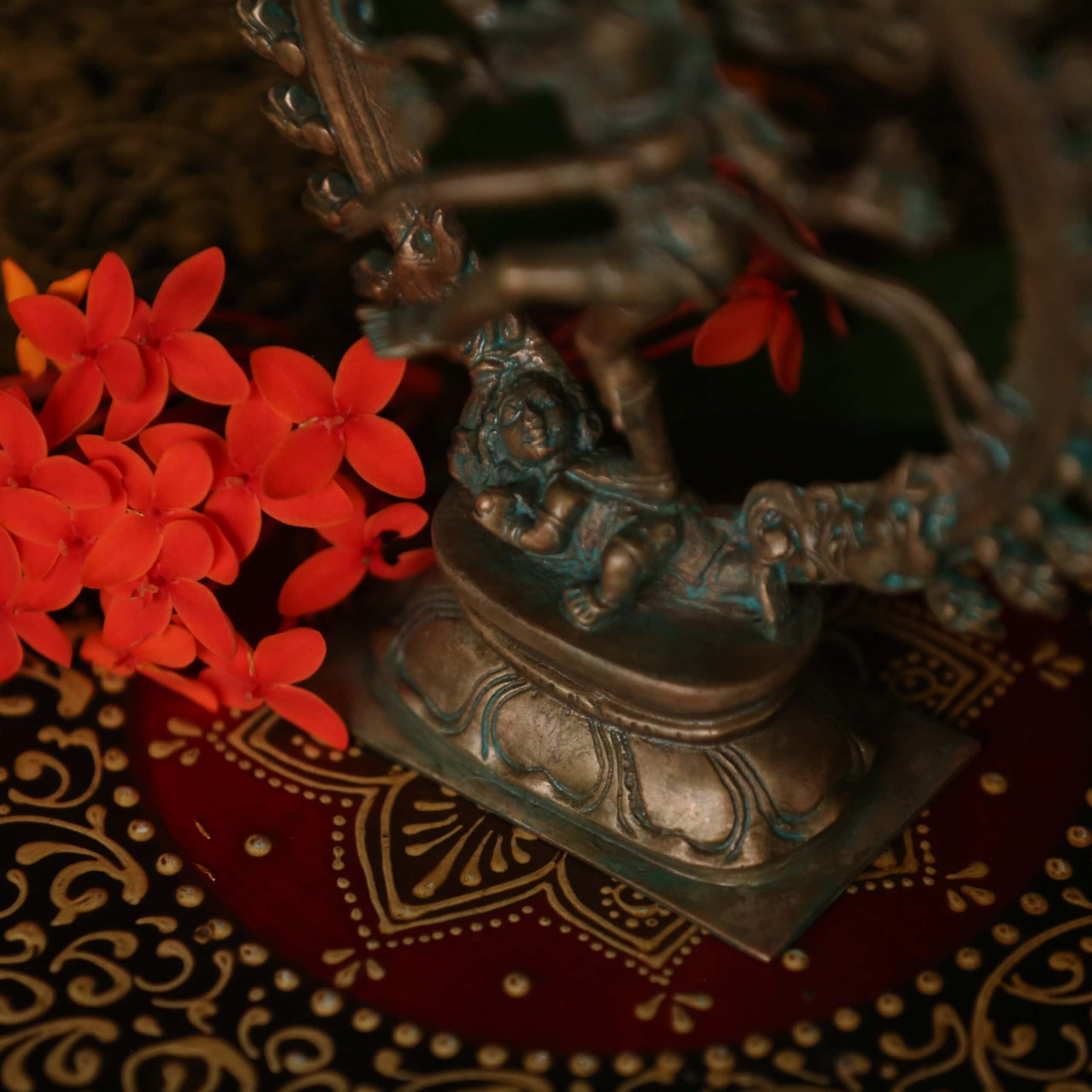 6″ Nataraja - Dancing Lord Shiva  | Handcrafted Panchaloha | Green Patina