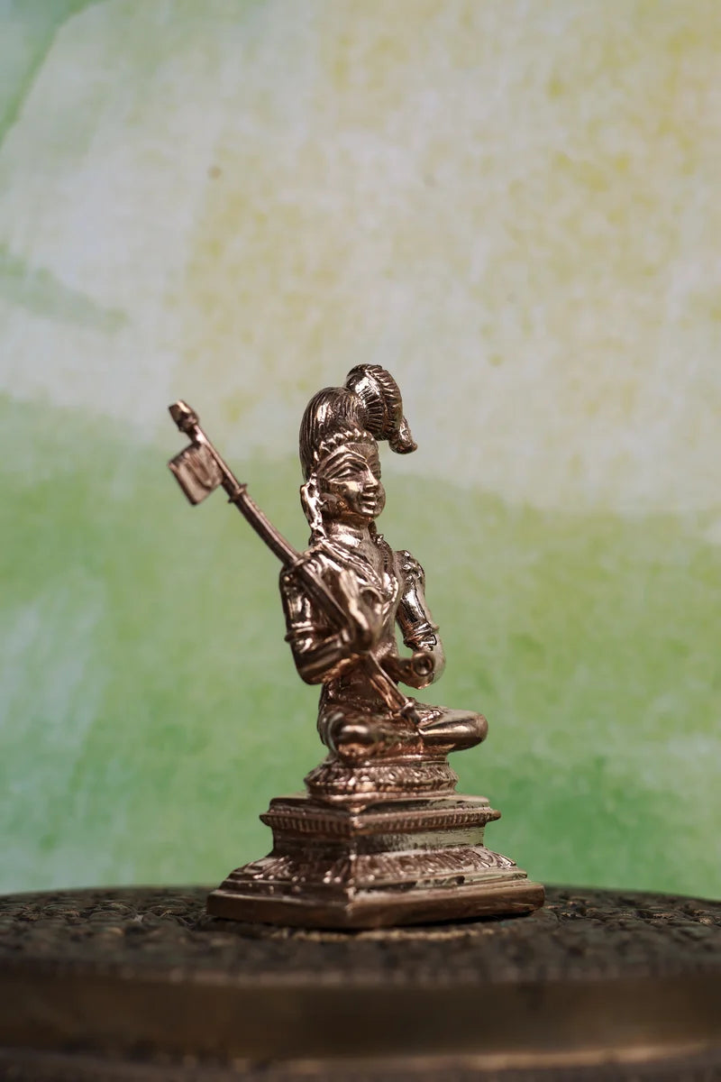 3″ Nammalvar Idol for Pooja &amp; Home Decor | Handcrafted Panchaloha | Polished Finish