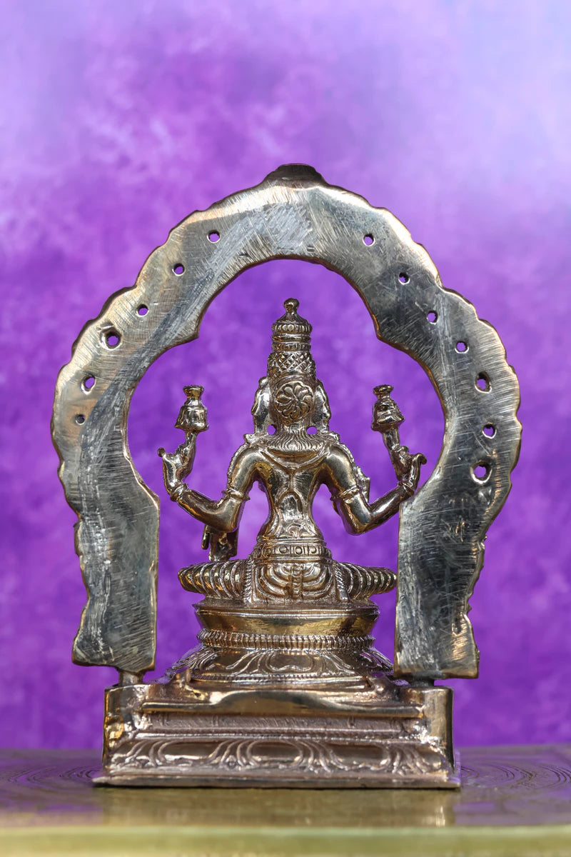 5″ Divine Mahalakshmi with Arch | Handcrafted Panchaloha