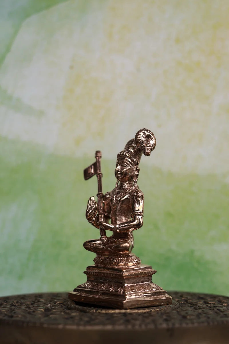 3″ Nammalvar Idol for Pooja &amp; Home Decor | Handcrafted Panchaloha | Polished Finish
