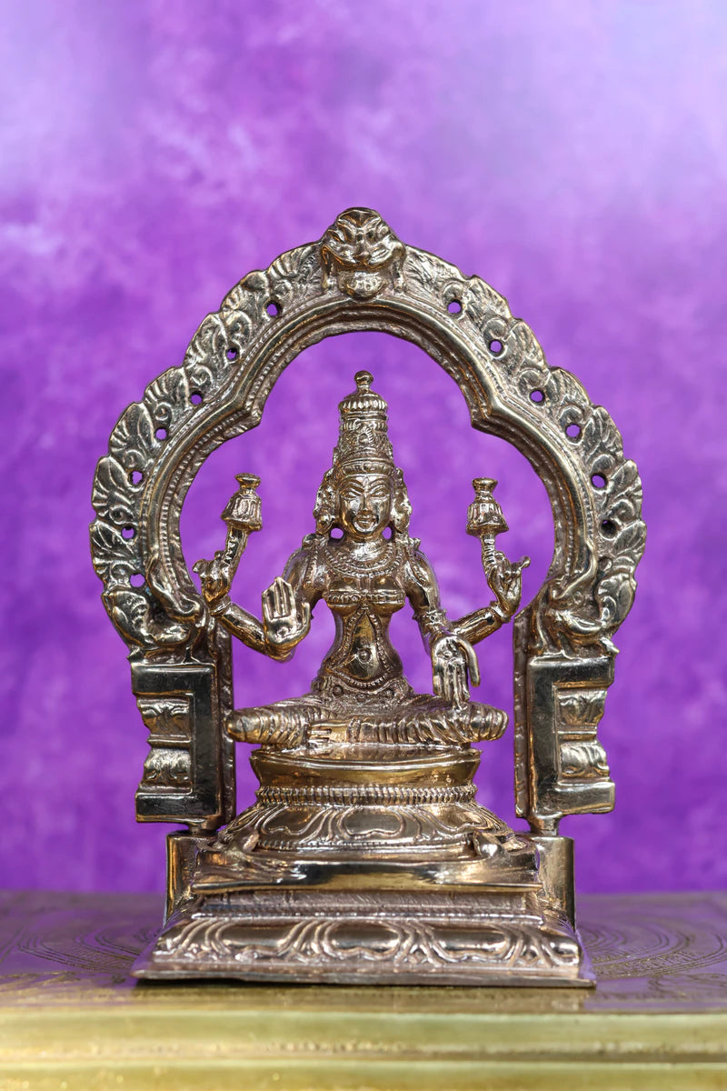 5″ Divine Mahalakshmi with Arch | Handcrafted Panchaloha