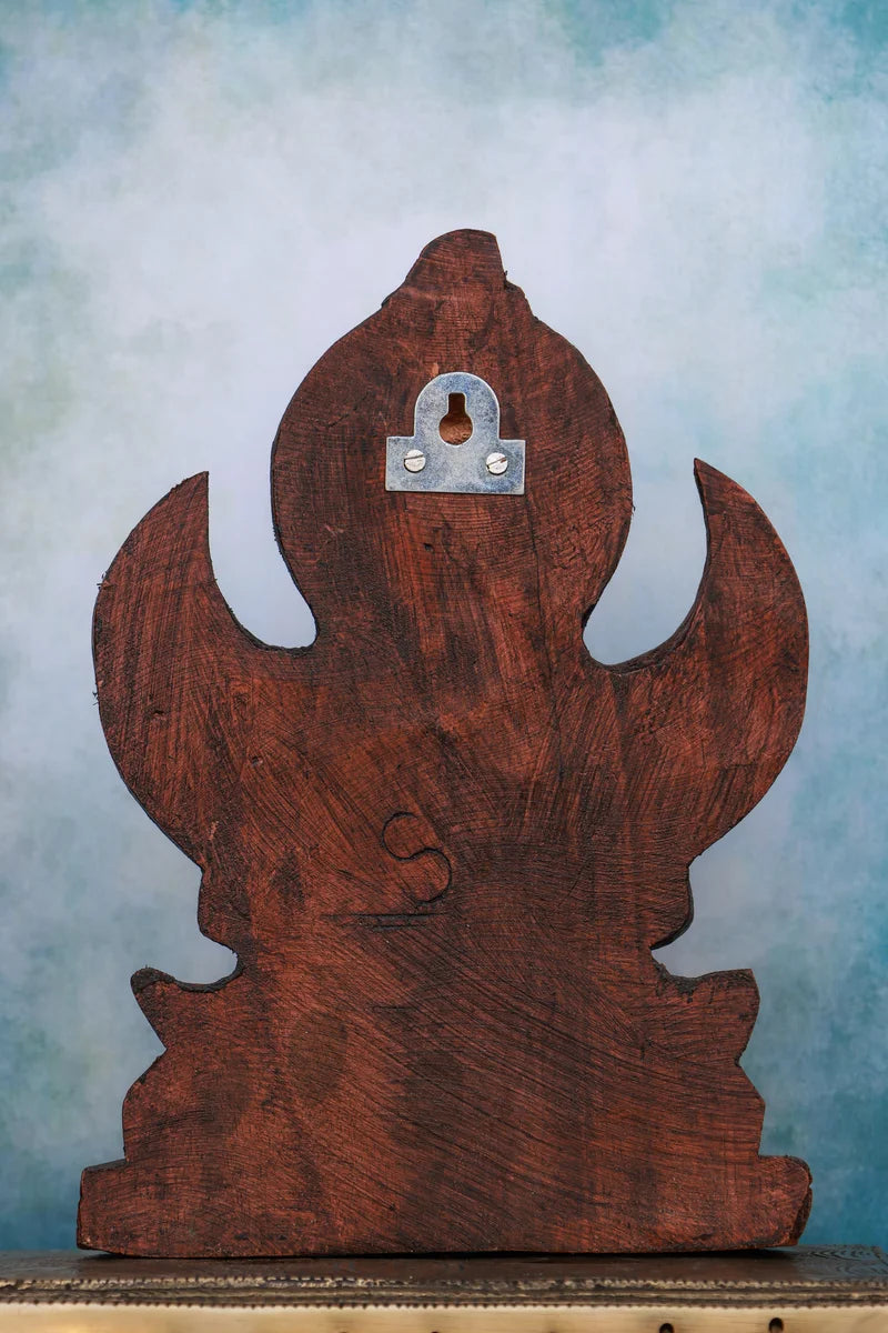 9″ Sacred Sitting Garudan Idol for Pooja & Home Décor | Handcrafted Wood Carving