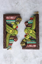 12″ Decorative Parrot Wall Brackets for Home Décor | Handcrafted Wood Carving