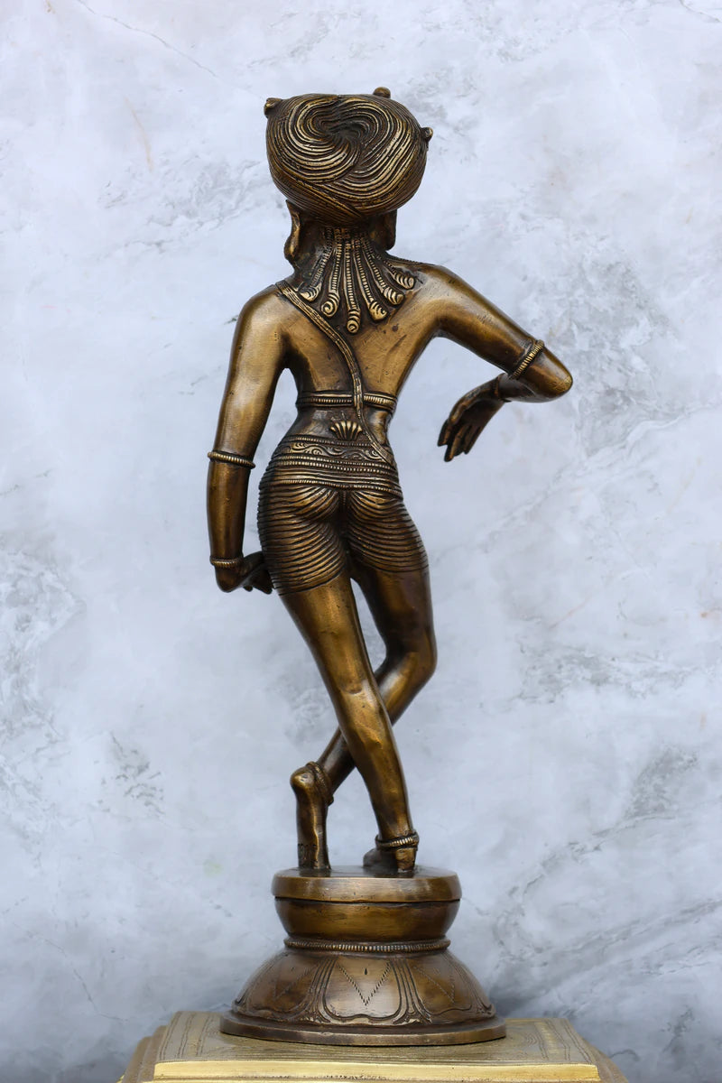15″ Rishabadevar | Handcrafted Brass | Antique Brass Finish