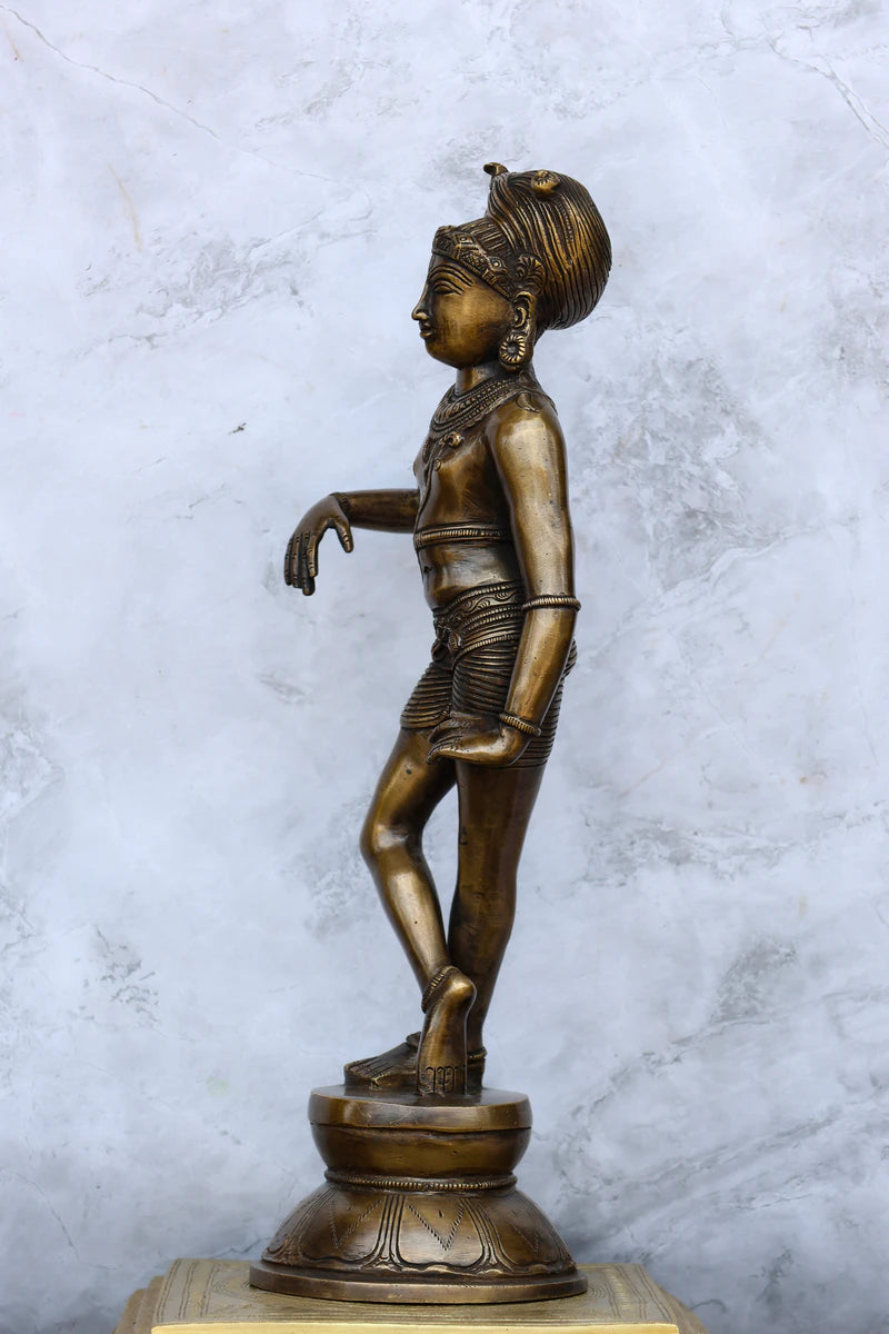 15″ Rishabadevar | Handcrafted Brass | Antique Brass Finish