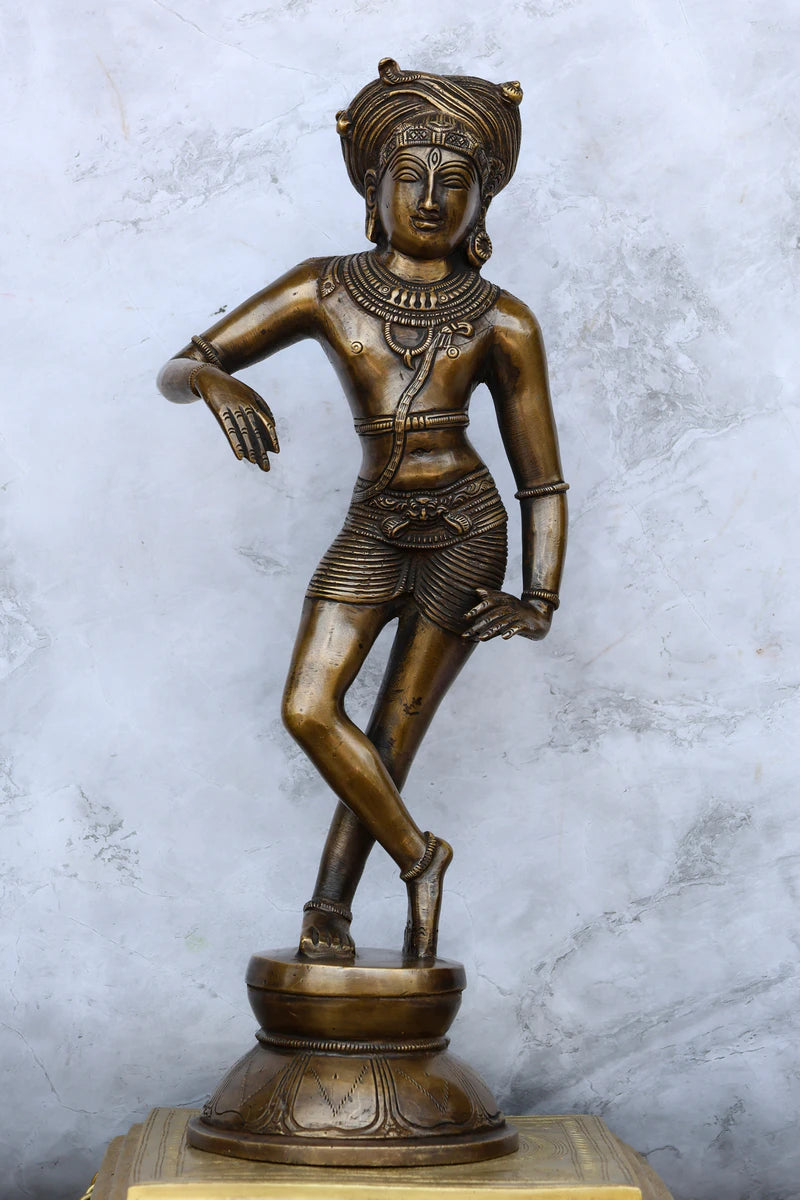 15″ Rishabadevar | Handcrafted Brass | Antique Brass Finish