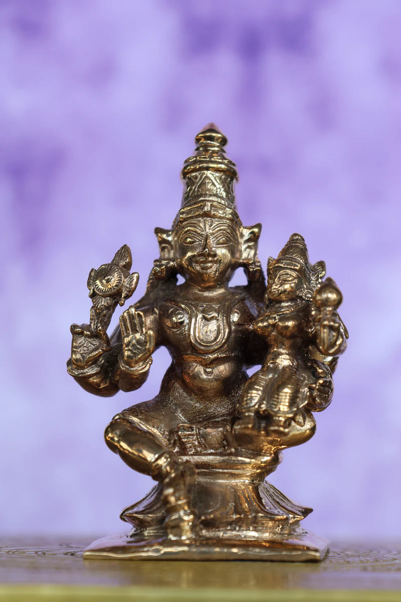 3″ Lakshmi Narayanan Idol | Handcrafted Panchaloha