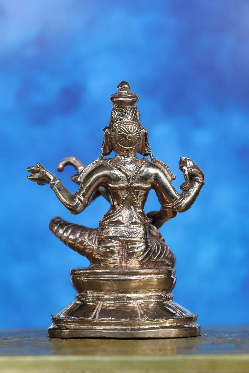 3″ Divine Saraswathi Idol with Veena | Handcrafted Panchaloha