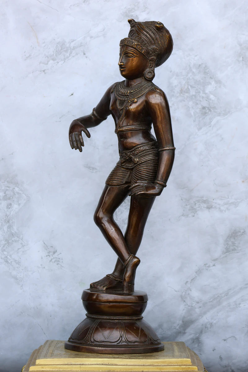 15″ Rishabadevar | Handcrafted Brass | Antique Brown Finish