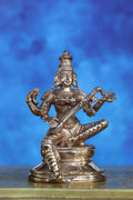 3″ Divine Saraswathi Idol with Veena | Handcrafted Panchaloha