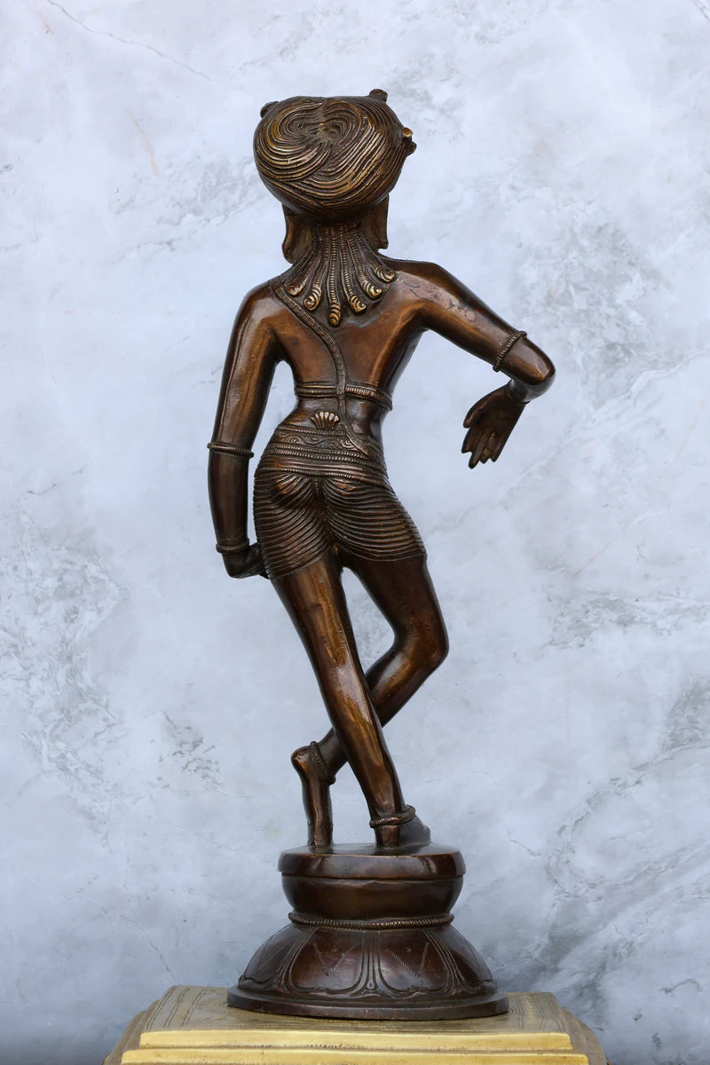 15″ Rishabadevar | Handcrafted Brass | Antique Brown Finish