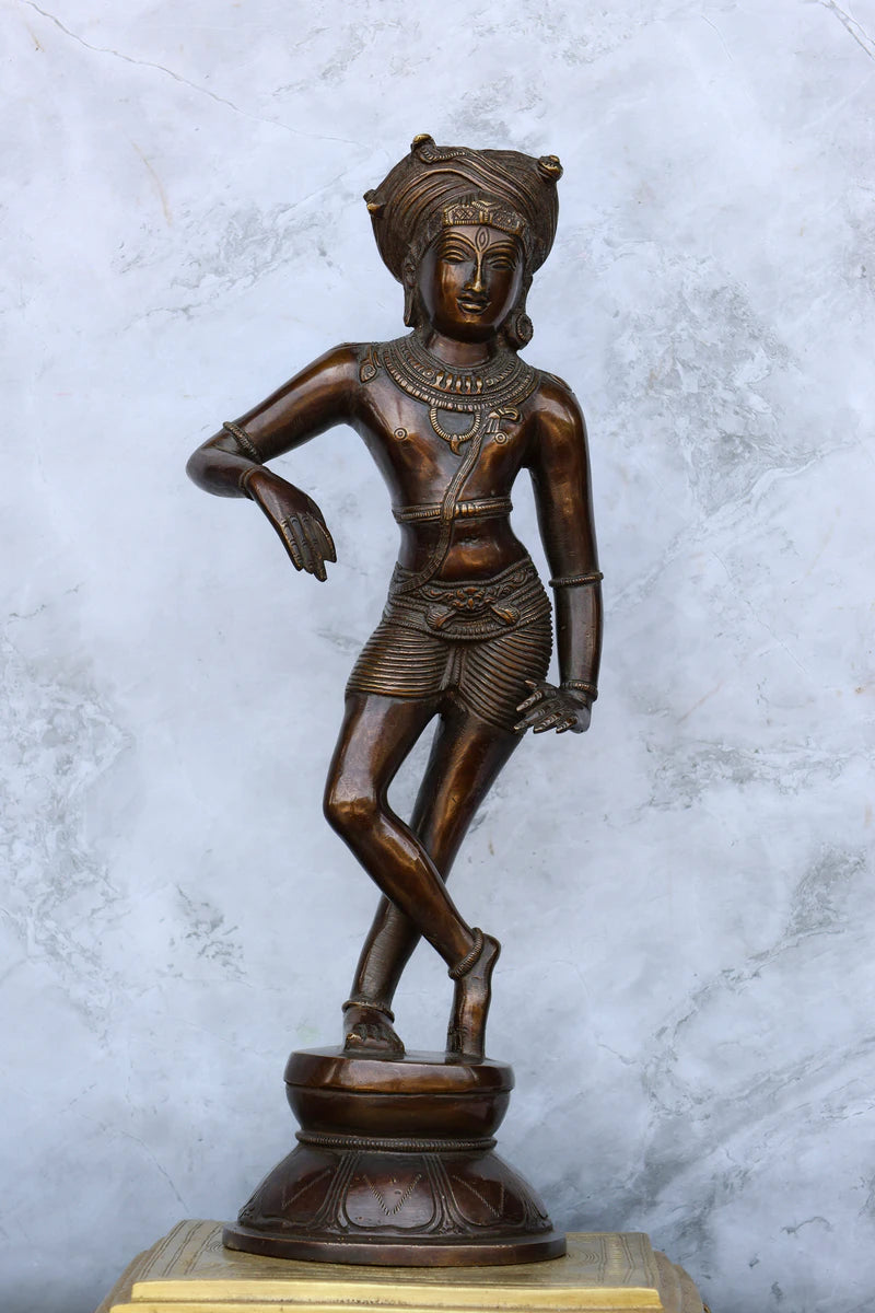 15″ Rishabadevar | Handcrafted Brass | Antique Brown Finish